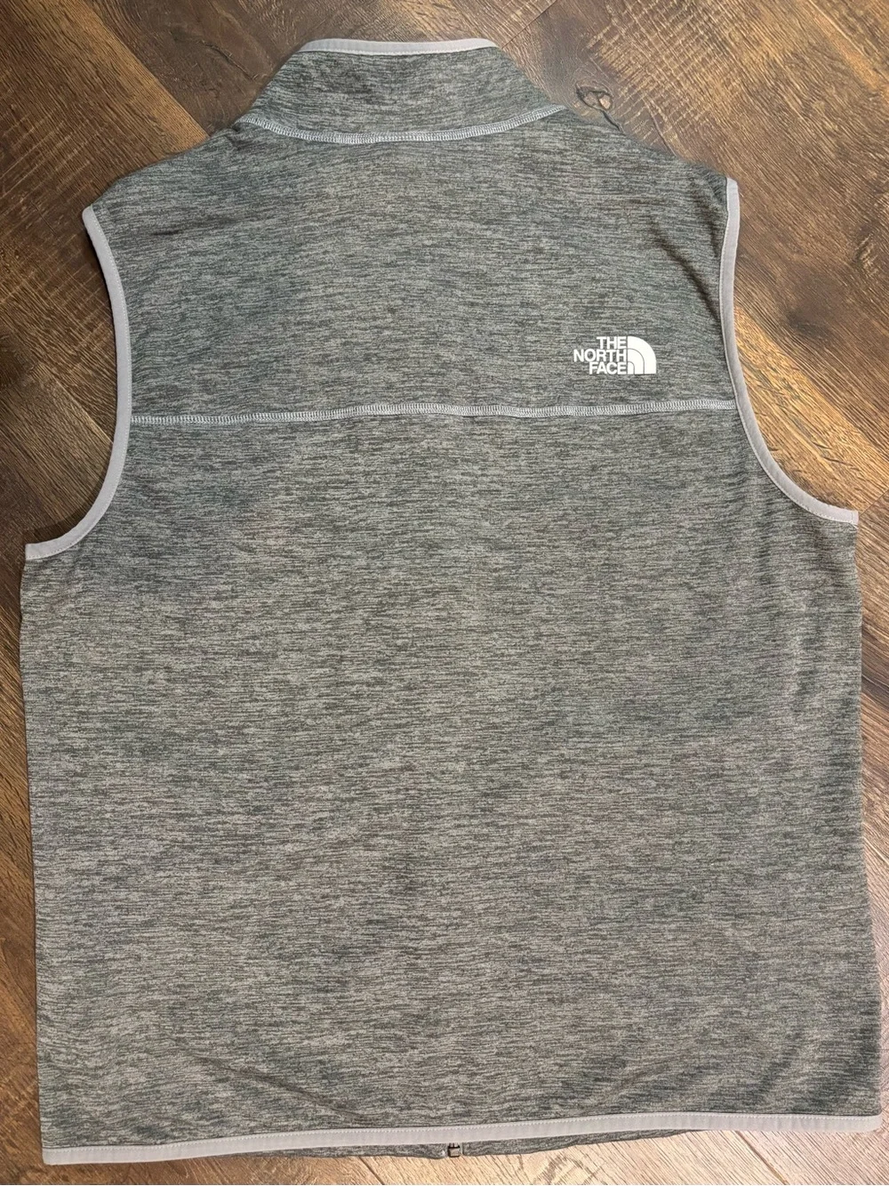 The North Face Grey Heather Sleeveless Zip Vest
